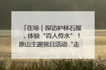 在场｜探访护林石屋，体验“百人传水”！原山主题党日活动“走新”更“走心”