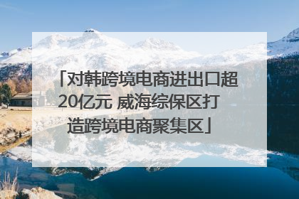 对韩跨境电商进出口超20亿元 威海综保区打造跨境电商聚集区