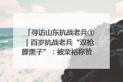 寻访山东抗战老兵①｜百岁抗战老兵“双枪滕黑子”：被粟裕称赞的“孤胆英雄”