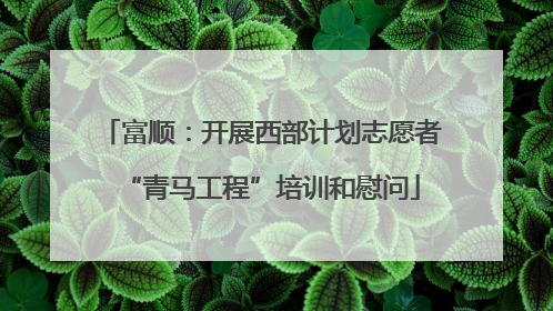 富顺：开展西部计划志愿者“青马工程”培训和慰问
