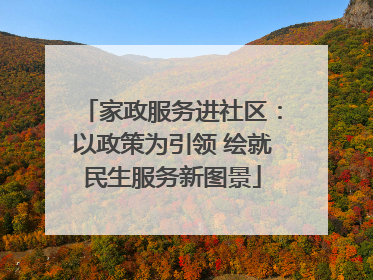 家政服务进社区：以政策为引领 绘就民生服务新图景