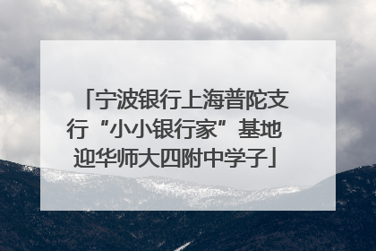宁波银行上海普陀支行“小小银行家”基地迎华师大四附中学子