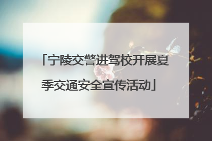 宁陵交警进驾校开展夏季交通安全宣传活动