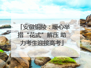 安徽铜陵：暖心举措“花式”解压 助力考生迎接高考