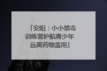 安阳：小小禁毒训练营护航青少年远离药物滥用