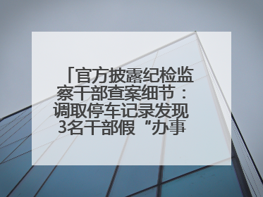 官方披露纪检监察干部查案细节：调取停车记录发现3名干部假“办事”真麻将
