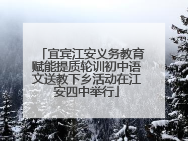 宜宾江安义务教育赋能提质轮训初中语文送教下乡活动在江安四中举行