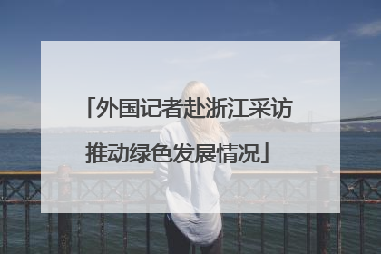 外国记者赴浙江采访推动绿色发展情况