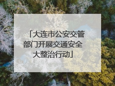 大连市公安交管部门开展交通安全大整治行动