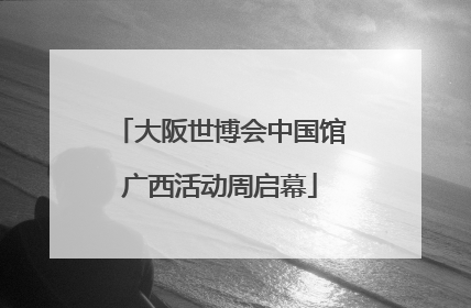 大阪世博会中国馆广西活动周启幕