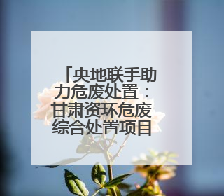 央地联手助力危废处置：甘肃资环危废综合处置项目在金昌破土动工