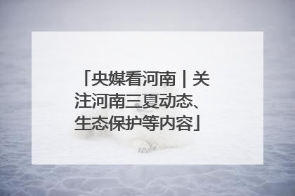 央媒看河南｜关注河南三夏动态、生态保护等内容