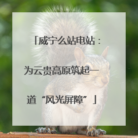 威宁么站电站：为云贵高原筑起一道“风光屏障”