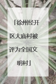 徐州经开区大庙村被评为全国文明村