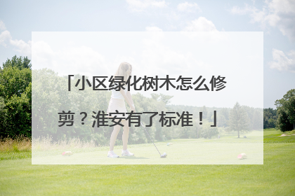 小区绿化树木怎么修剪？淮安有了标准！