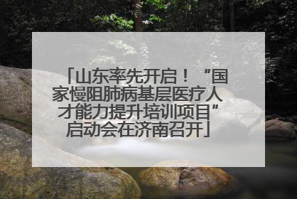 山东率先开启！“国家慢阻肺病基层医疗人才能力提升培训项目”启动会在济南召开
