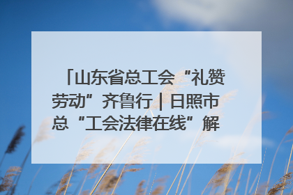 山东省总工会“礼赞劳动”齐鲁行｜日照市总“工会法律在线”解决职工愁“薪”事