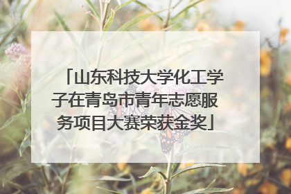 山东科技大学化工学子在青岛市青年志愿服务项目大赛荣获金奖