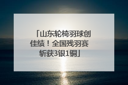 山东轮椅羽球创佳绩！全国残羽赛斩获3银1铜