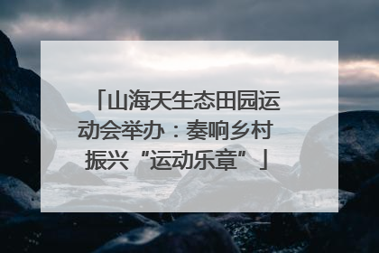 山海天生态田园运动会举办：奏响乡村振兴“运动乐章”