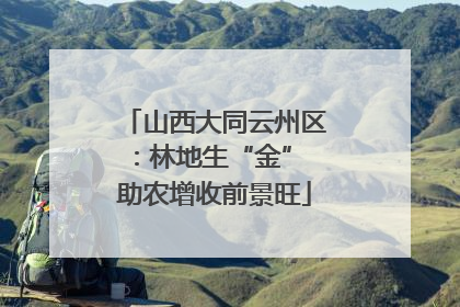 山西大同云州区：林地生“金” 助农增收前景旺
