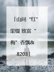 山间“红”果缀 致富“梅”香飘& 8203
