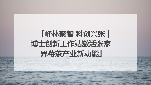 峰林聚智 科创兴张｜博士创新工作站激活张家界莓茶产业新动能