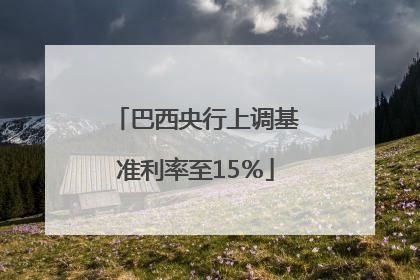 巴西央行上调基准利率至15％