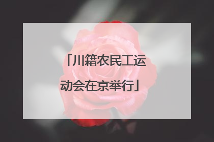 川籍农民工运动会在京举行