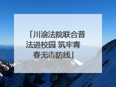川渝法院联合普法进校园 筑牢青春无毒防线
