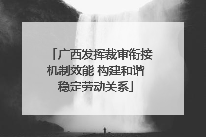 广西发挥裁审衔接机制效能 构建和谐稳定劳动关系