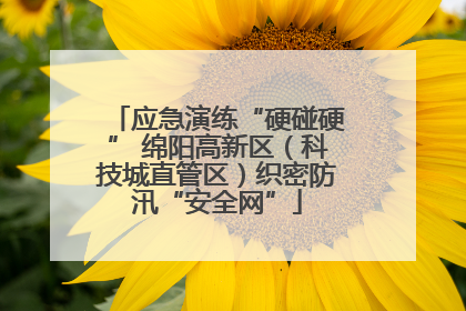 应急演练“硬碰硬” 绵阳高新区（科技城直管区）织密防汛“安全网”