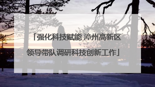强化科技赋能 漳州高新区领导带队调研科技创新工作