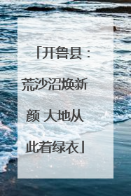 开鲁县：荒沙沼焕新颜 大地从此着绿衣