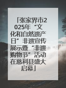 张家界市2025年“文化和自然遗产日”非遗宣传展示暨“非遗购物节”活动在慈利县盛大启幕