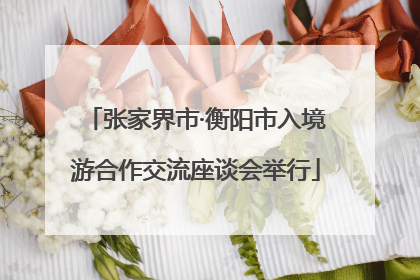 张家界市·衡阳市入境游合作交流座谈会举行