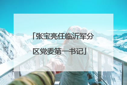 张宝亮任临沂军分区党委第一书记