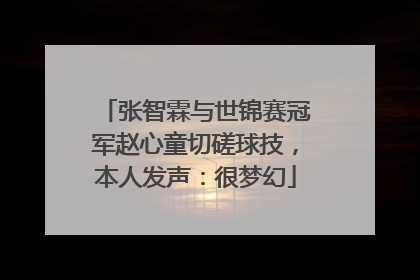 张智霖与世锦赛冠军赵心童切磋球技，本人发声：很梦幻