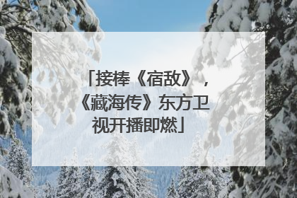 接棒《宿敌》，《藏海传》东方卫视开播即燃