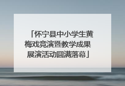 怀宁县中小学生黄梅戏竞演暨教学成果展演活动圆满落幕