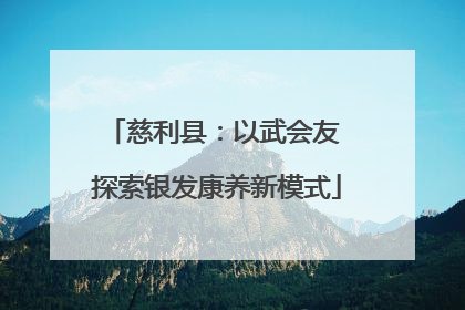 慈利县：以武会友 探索银发康养新模式