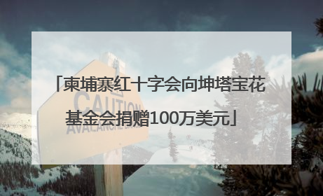 柬埔寨红十字会向坤塔宝花基金会捐赠100万美元