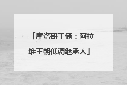 摩洛哥王储：阿拉维王朝低调继承人