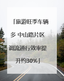 旅游旺季车辆多 中山路片区调流通行效率提升约30%