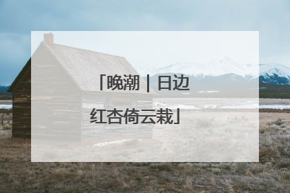 晚潮｜日边红杏倚云栽