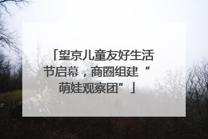 望京儿童友好生活节启幕，商圈组建“萌娃观察团”