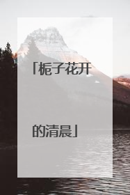 栀子花开的清晨