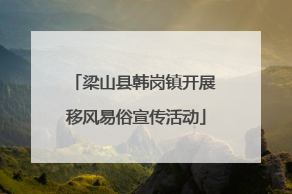 梁山县韩岗镇开展移风易俗宣传活动