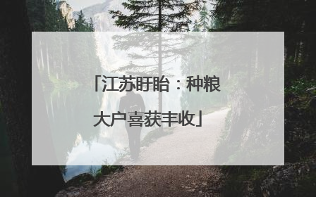 江苏盱眙：种粮大户喜获丰收