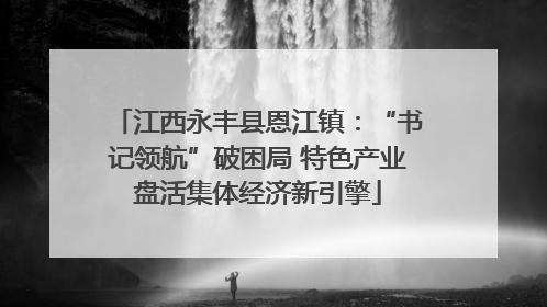 江西永丰县恩江镇：“书记领航”破困局 特色产业盘活集体经济新引擎